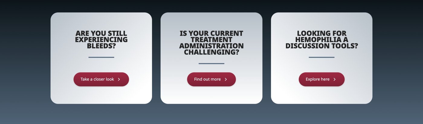 HOME-4 — Navigation buttons into the three sub-sections.