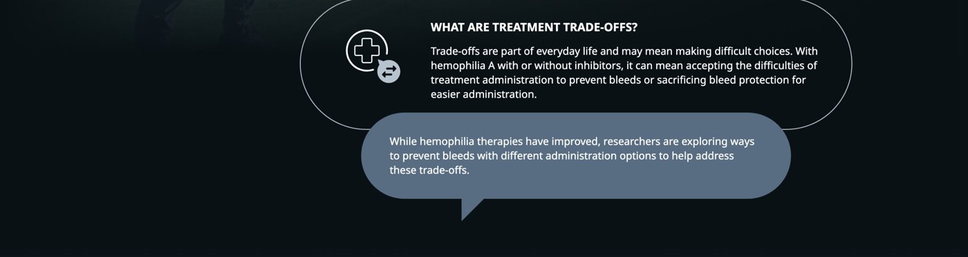 HOME-3 — Trade-offs definition + the future-therapies foreshadowing line (the hopeful set-up).